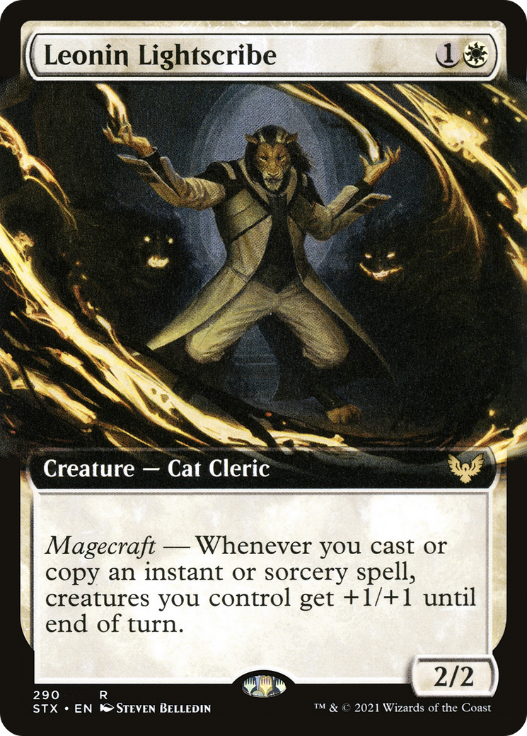 Leonin Lightscribe (Extended Art) (STX-290) [Strixhaven: School of Mages] Foil