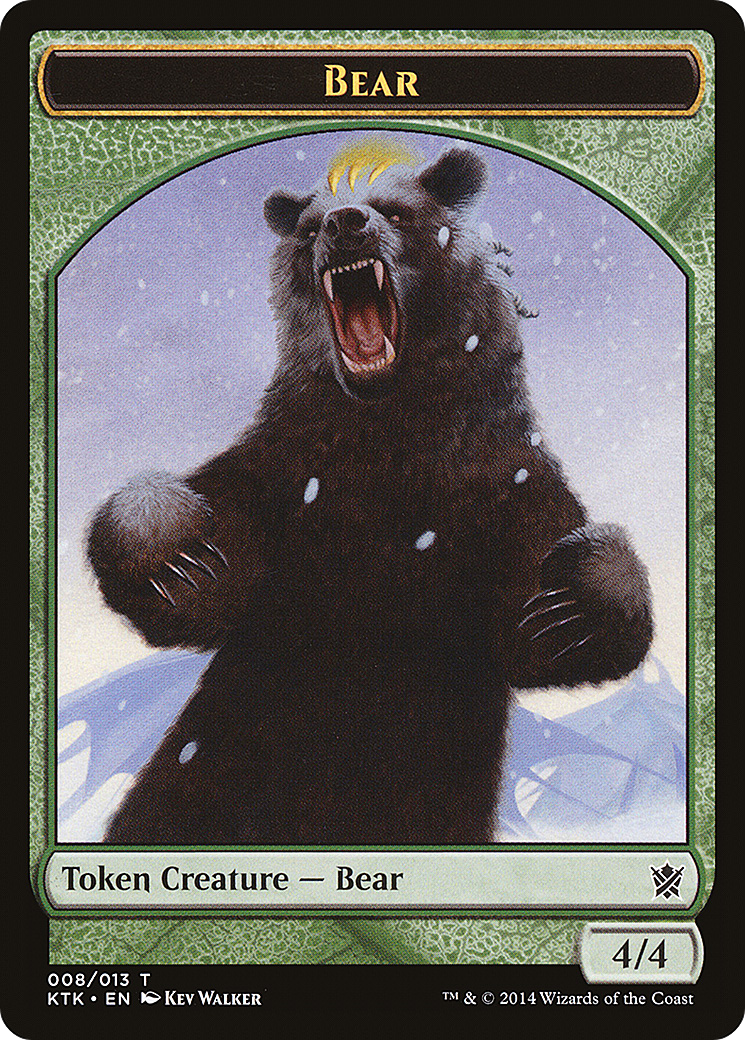 Bear Token (KTK-008) [Khans of Tarkir Tokens]