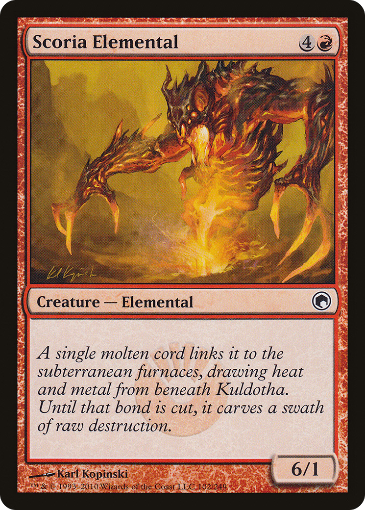Scoria Elemental (SOM-102) [Scars of Mirrodin] Foil