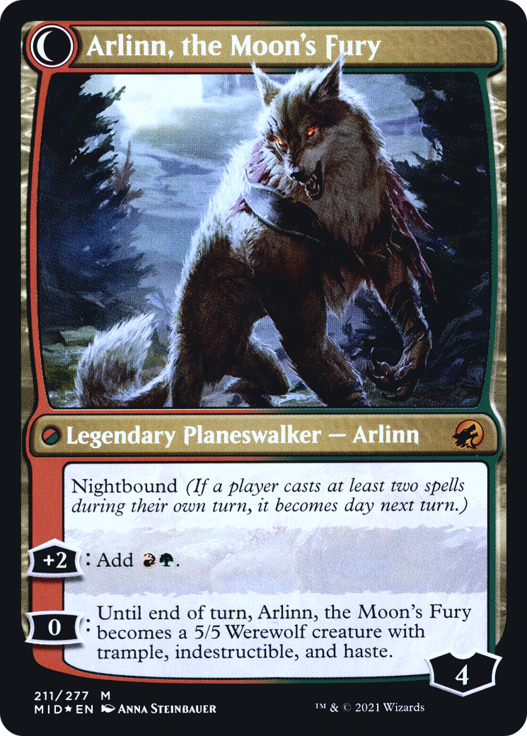 Arlinn, the Pack's Hope (PRE-211S) [Innistrad: Midnight Hunt Promos] Foil