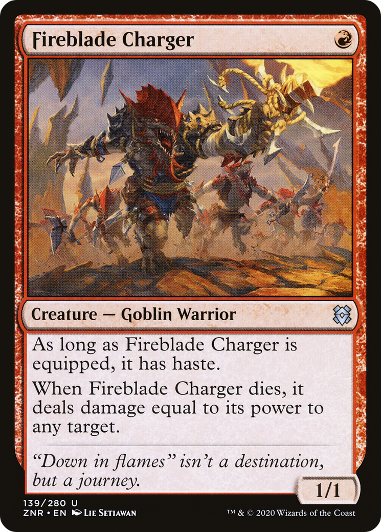 Fireblade Charger (ZNR-139) [Zendikar Rising] Foil