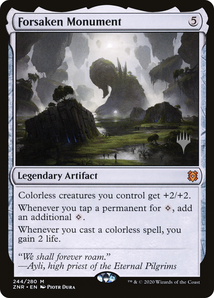 Forsaken Monument (PPZNR-244) [Promo Pack: Zendikar Rising Promos] Foil