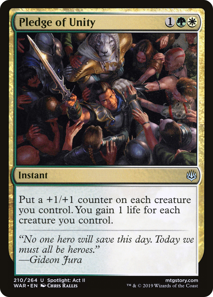 Pledge of Unity (WAR-210) [War of the Spark] Foil