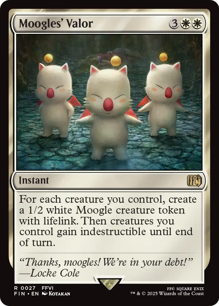 Moogles' Valor (FIN-027) [FINAL FANTASY] Foil