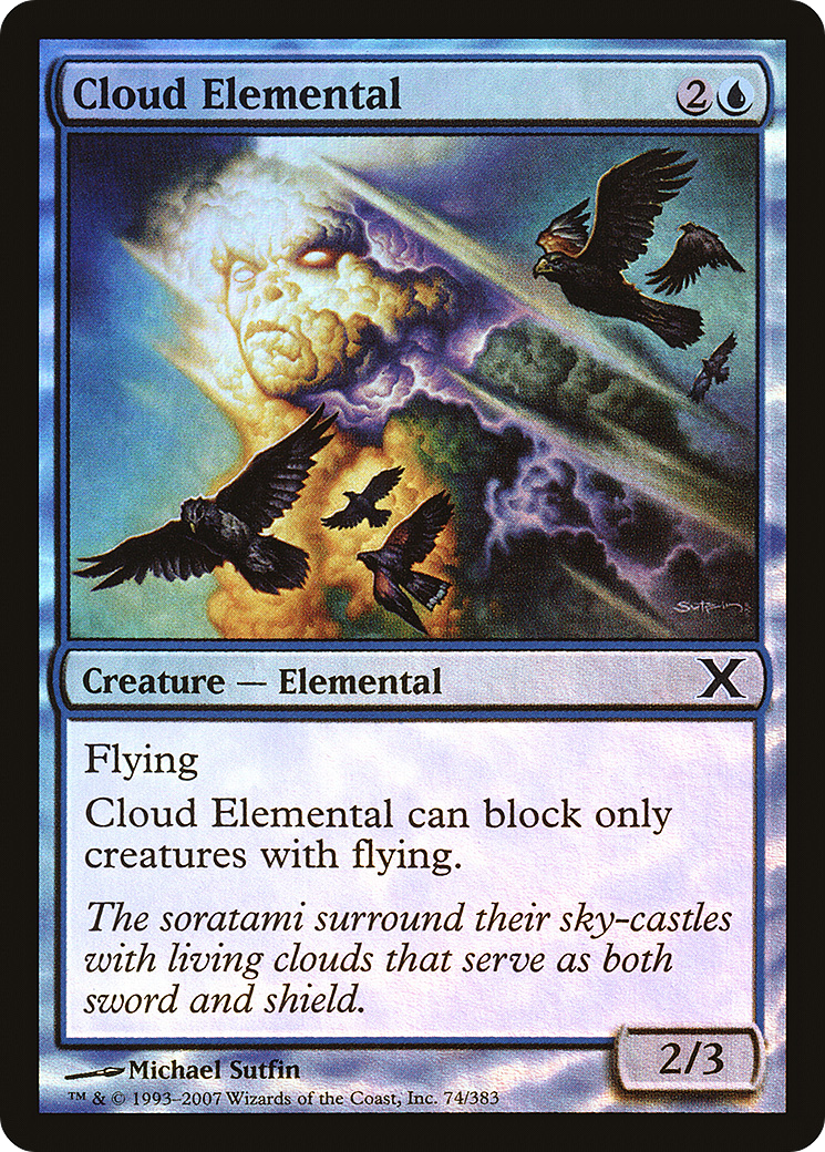 Cloud Elemental (10E-74★) [Tenth Edition] Foil