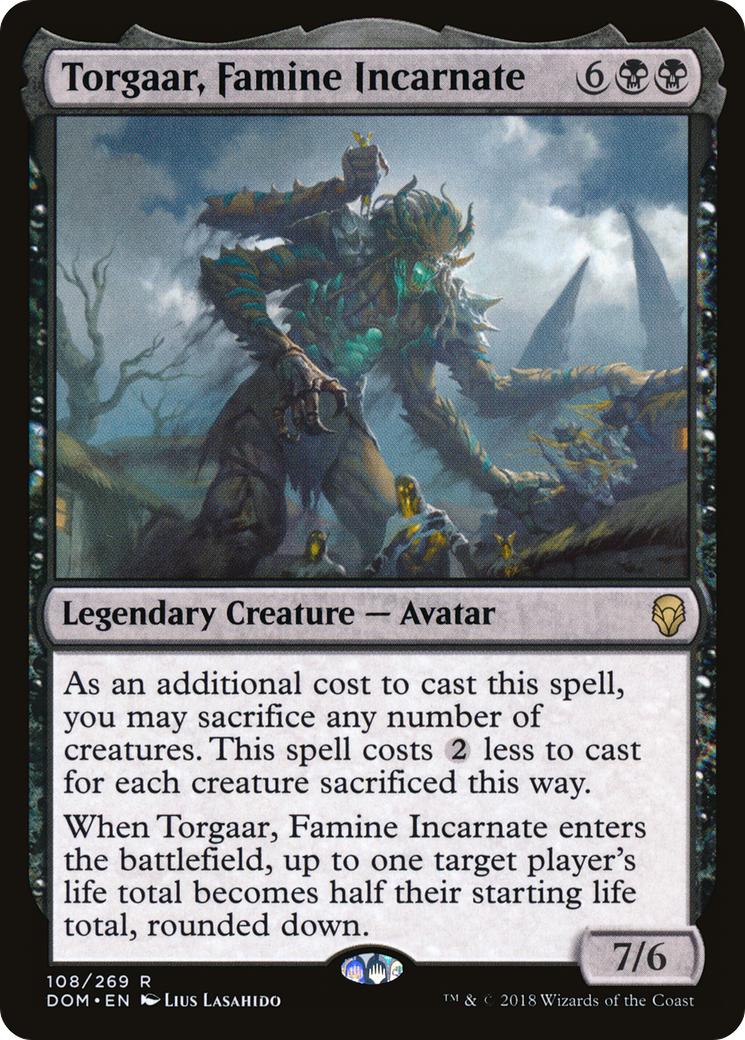 Torgaar, Famine Incarnate (DOM-108) [Dominaria] Foil