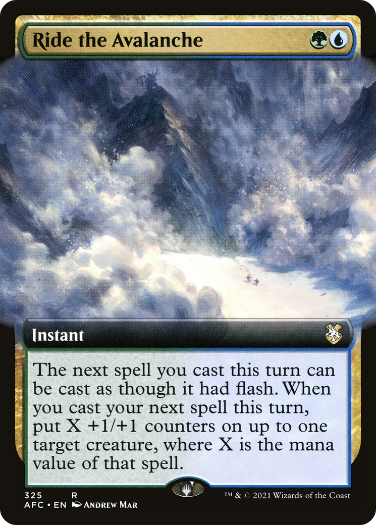Ride the Avalanche (Extended Art) (AFC-325) [Forgotten Realms Commander]