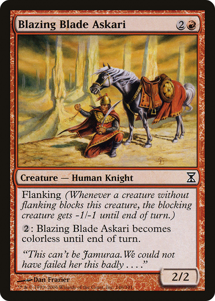 Blazing Blade Askari (TSP-146) [Time Spiral] Foil
