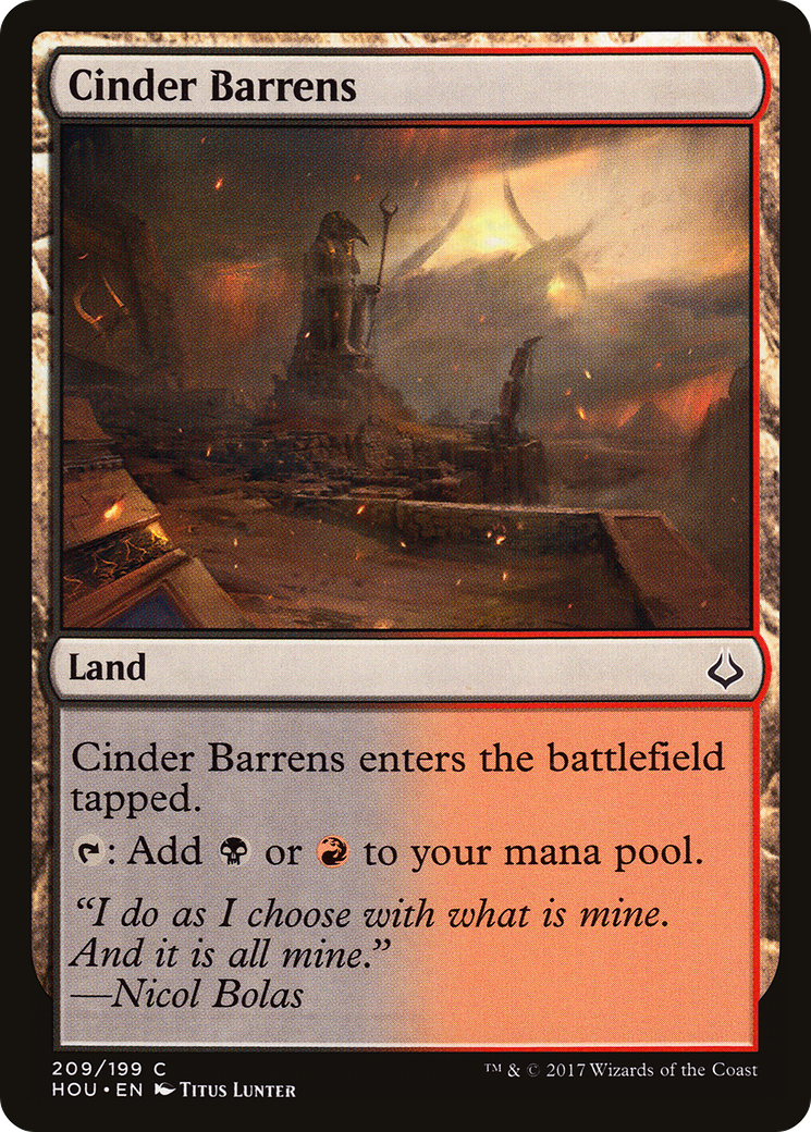 Cinder Barrens (HOU-209) [Hour of Devastation]