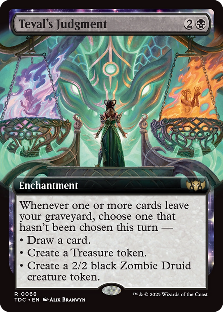 Teval's Judgment (Extended Art) (TDC-068) [Commander: Tarkir: Dragonstorm]