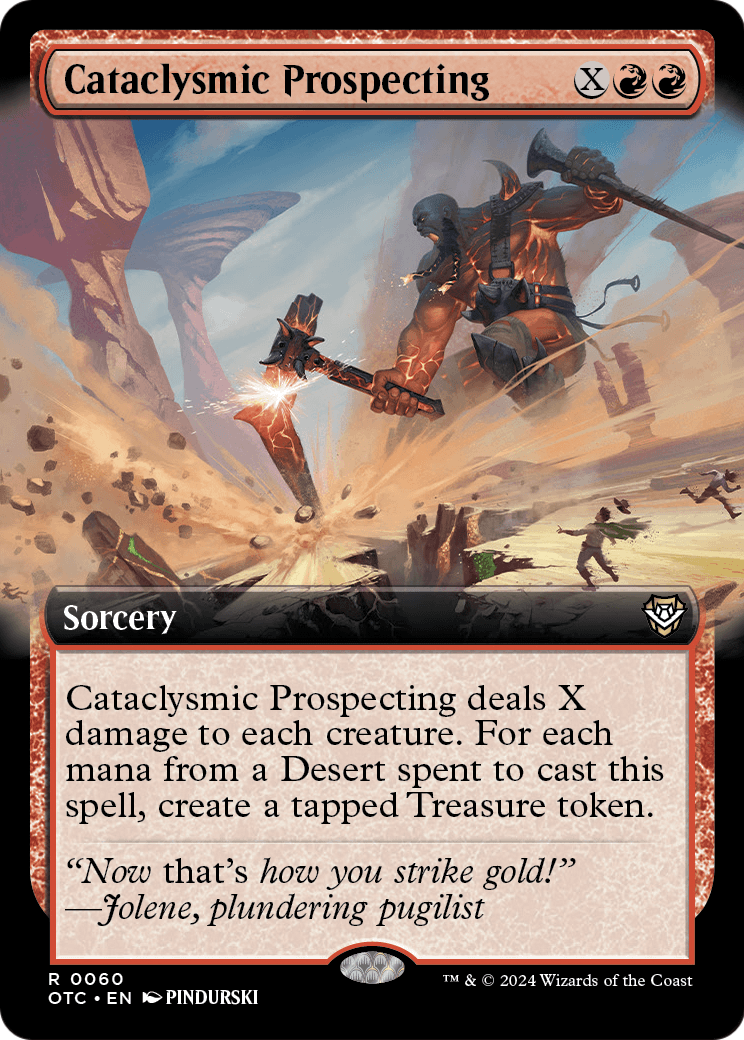 Cataclysmic Prospecting (Extended Art) (OTC-060) [Outlaws of Thunder Junction Commander]