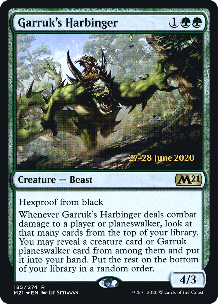 Garruk's Harbinger (PRE-185S) [Core Set 2021 Promos] Foil