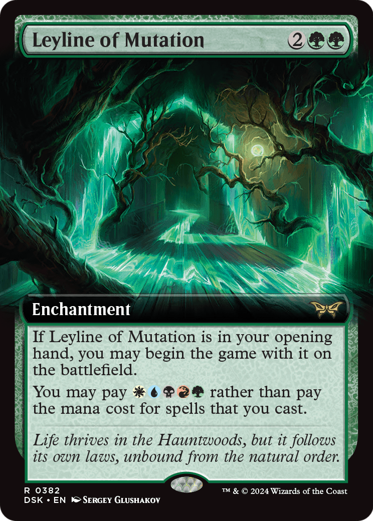 Leyline of Mutation (Extended Art) (DSK-382) [Duskmourn: House of Horror] Foil