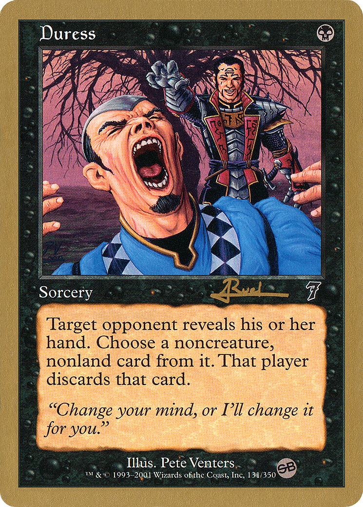 Duress - 2001 Antoine Ruel (7ED) (SB) [World Championship Decks 2001]
