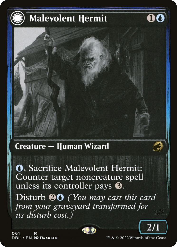 Malevolent Hermit (DBL-061) [Innistrad: Double Feature] Foil