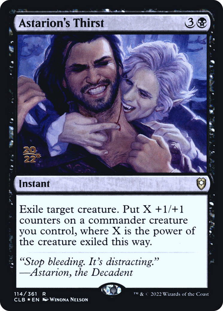 Astarion's Thirst (PRE-114) [Battle for Baldur's Gate Promos] Foil