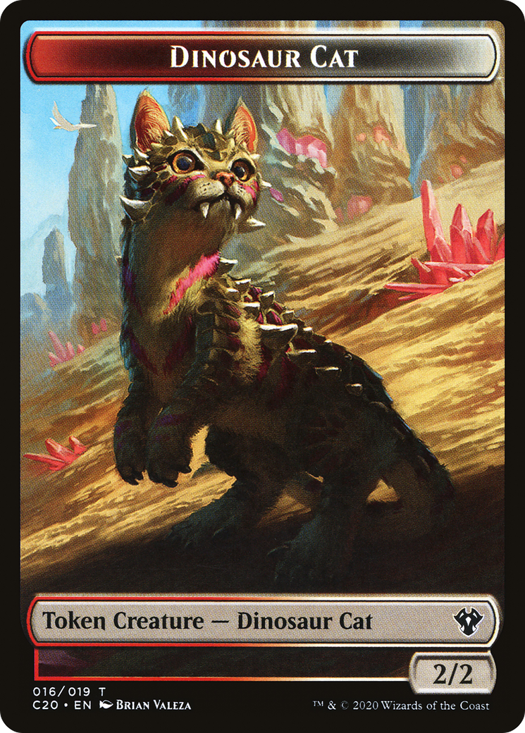 Dinosaur Cat (TC20-016) [Commander 2020 Tokens]