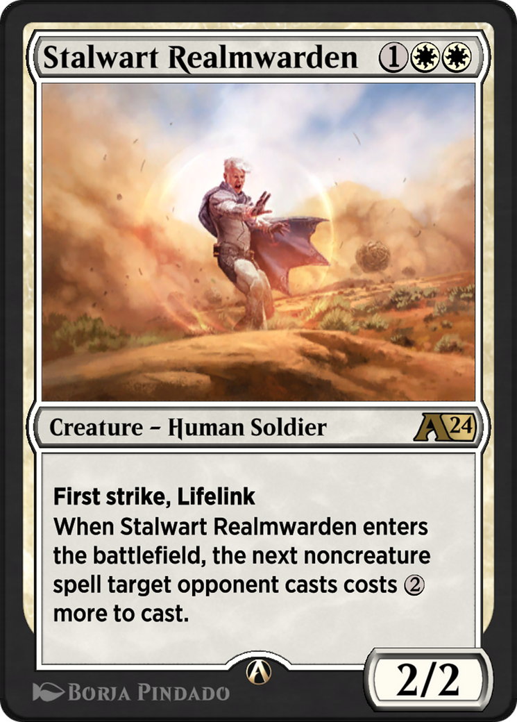 Stalwart Realmwarden (YOTJ-005) [Alchemy: Outlaws of Thunder Junction]