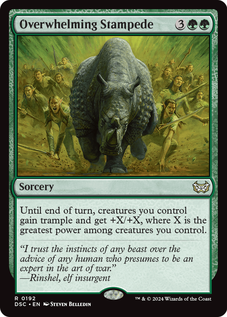 Overwhelming Stampede (DSC-192) [Duskmourn: House of Horror Commander]