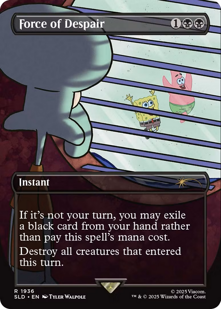 Force of Despair (SLD-1936) (Borderless) [Secret Lair Drop] Foil