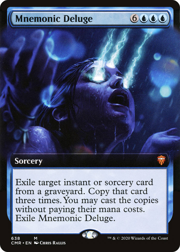 Mnemonic Deluge (Extended Art) (CMR-638) [Commander Legends] Foil