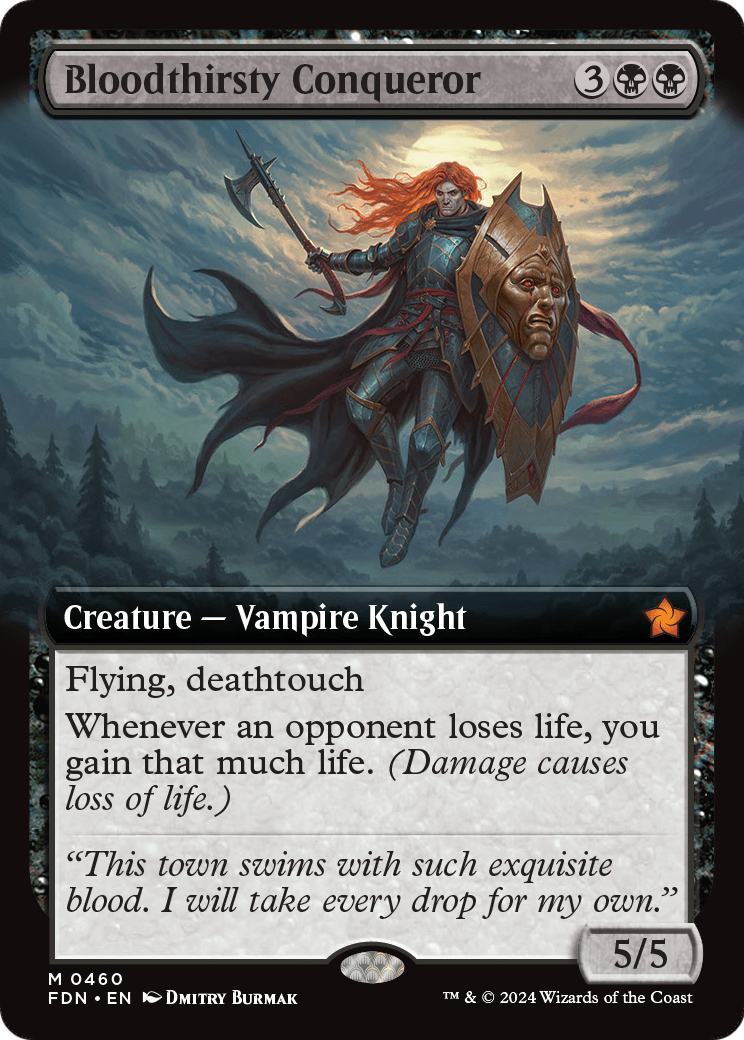 Bloodthirsty Conqueror (Extended Art) (FDN-460) [Foundations] Foil