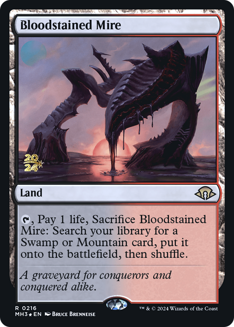 Bloodstained Mire (PRE-216) [Modern Horizons 3 Promos] Foil