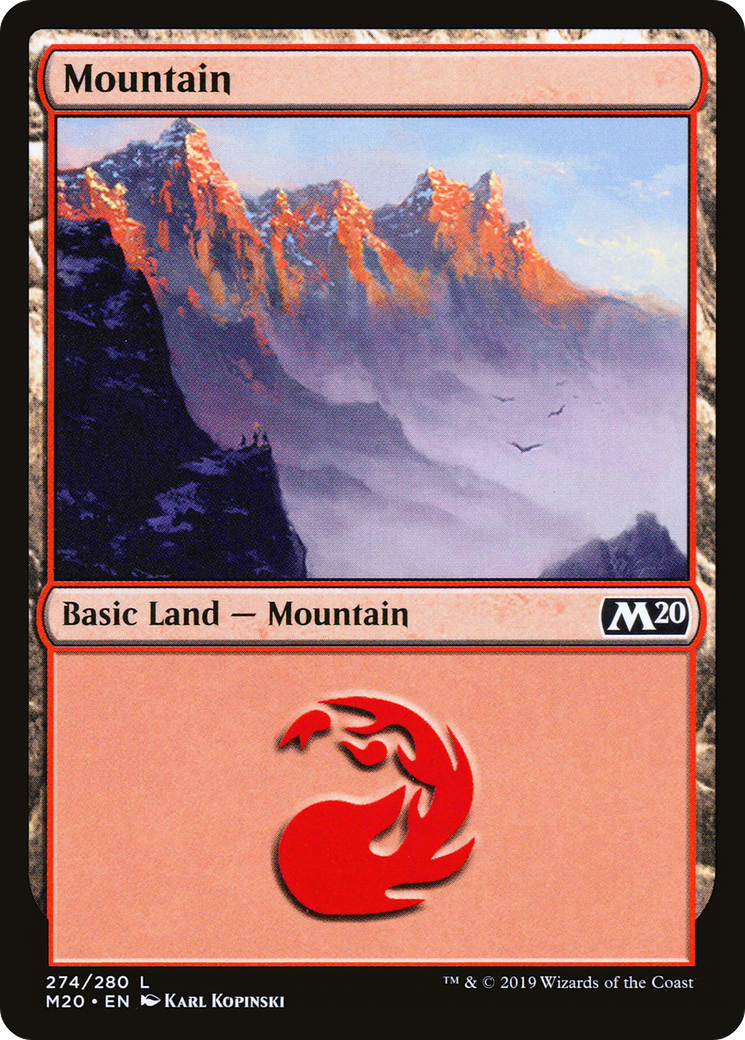 Mountain (M20-274) [Core Set 2020] Foil