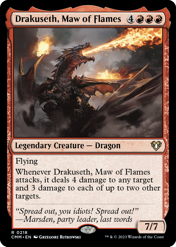 Drakuseth, Maw of Flames (CMM-218) [Commander Masters]