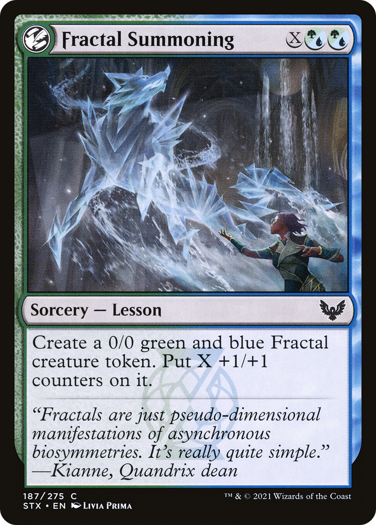 Fractal Summoning (STX-187) [Strixhaven: School of Mages] Foil