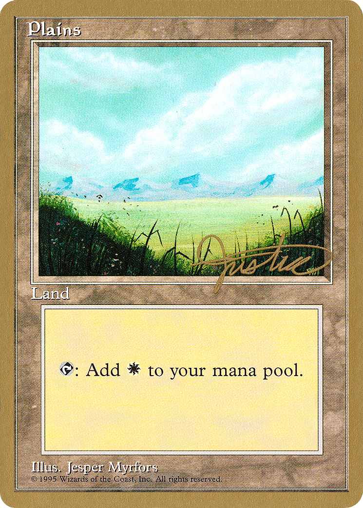 Plains (C) - 1996 Mark Justice (4ED) [Pro Tour Collector Set]