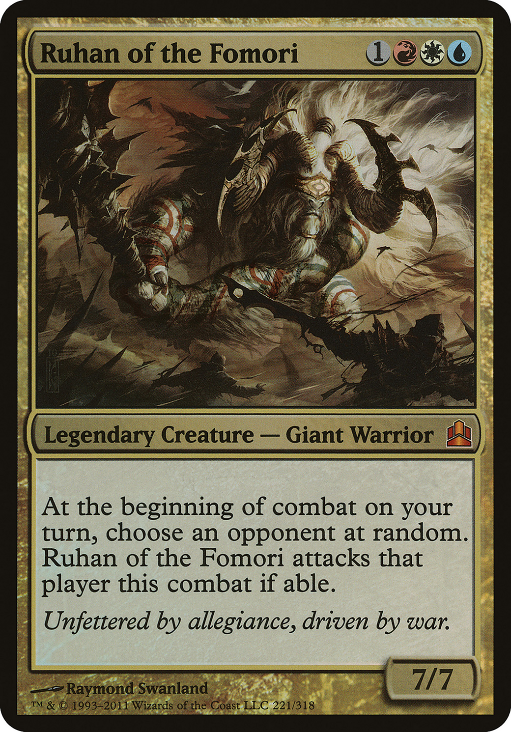Ruhan of the Fomori (Commander) [Commander 2011 Oversized] Foil