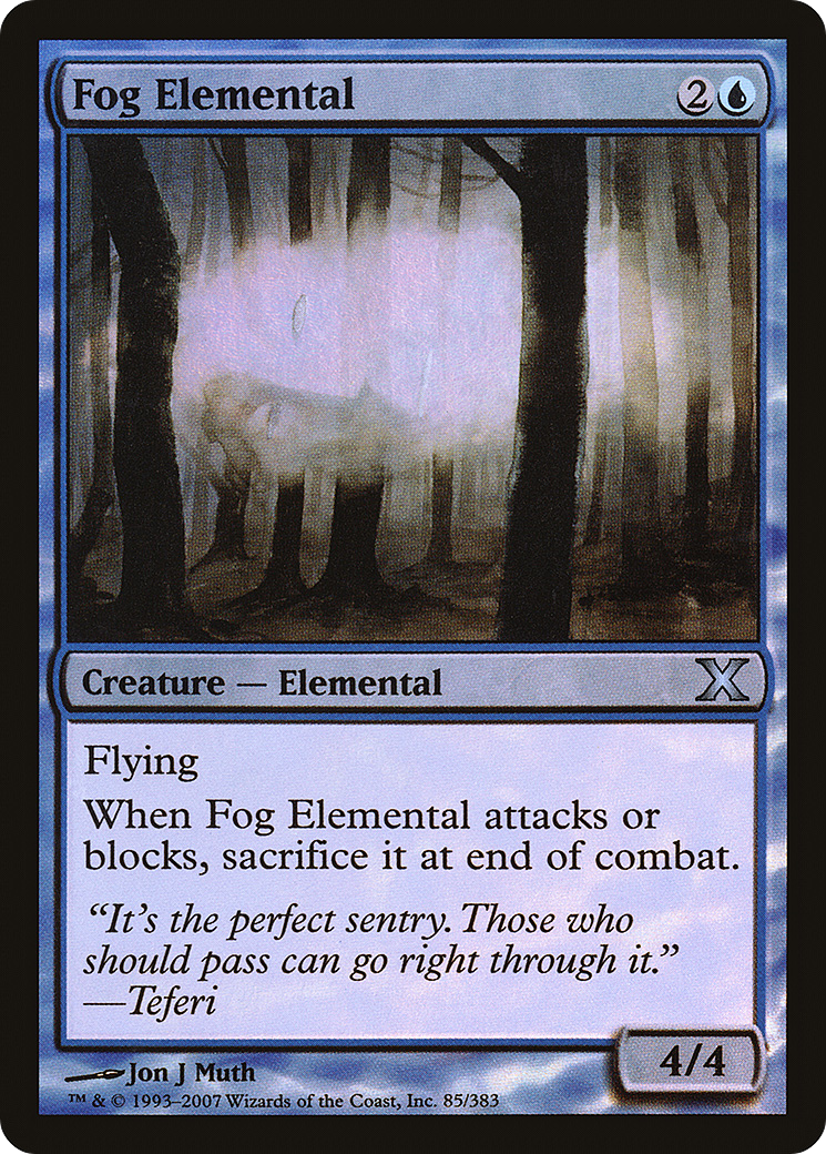 Fog Elemental (10E-85★) [Tenth Edition] Foil