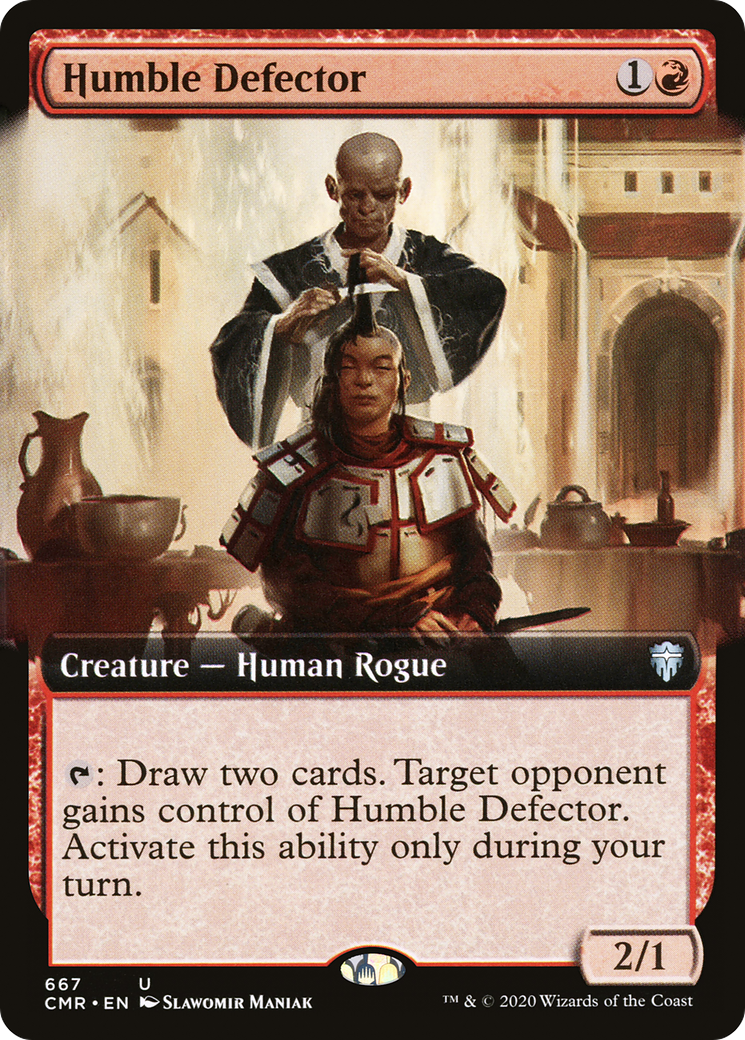 Humble Defector (Extended Art) (CMR-667) [Commander Legends] Foil