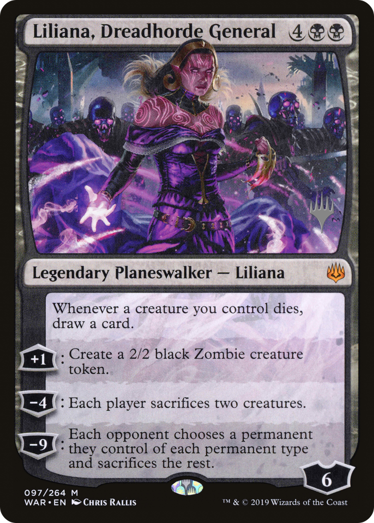 Liliana, Dreadhorde General (PPTHB-097) [Promo Pack: War of the Spark Promos] Foil