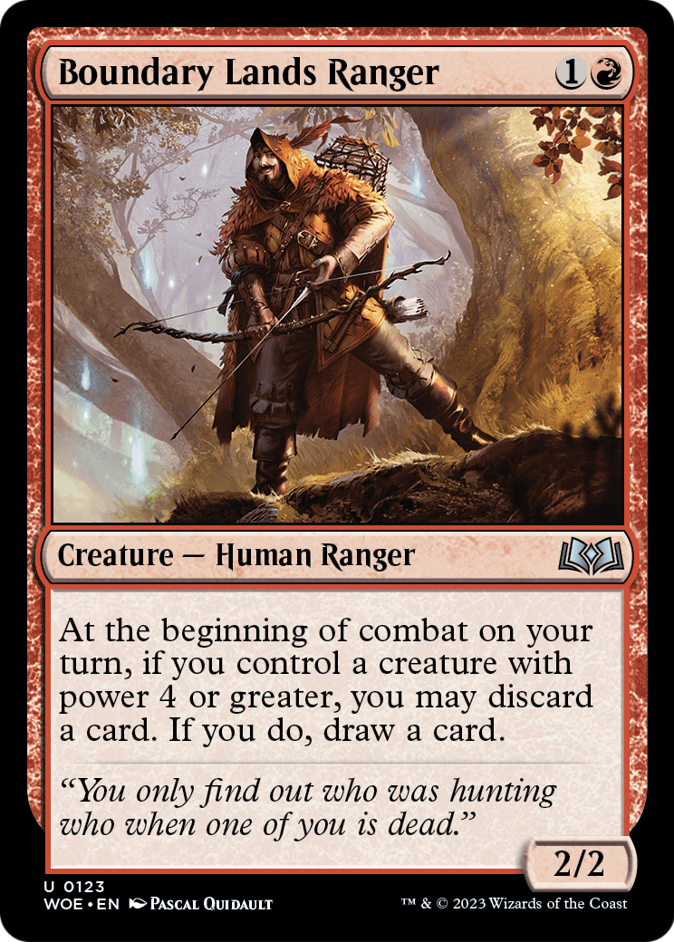 Boundary Lands Ranger (WOE-123) [Wilds of Eldraine] Foil