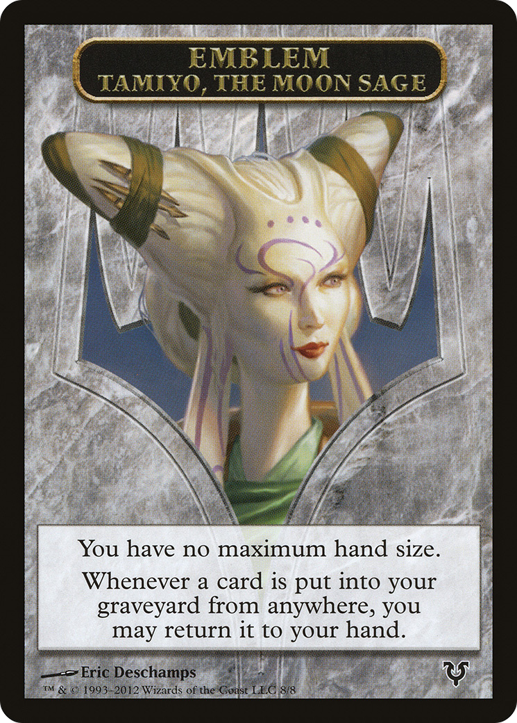 Emblem - Tamiyo, the Moon Sage (AVR-008) [Avacyn Restored Tokens]