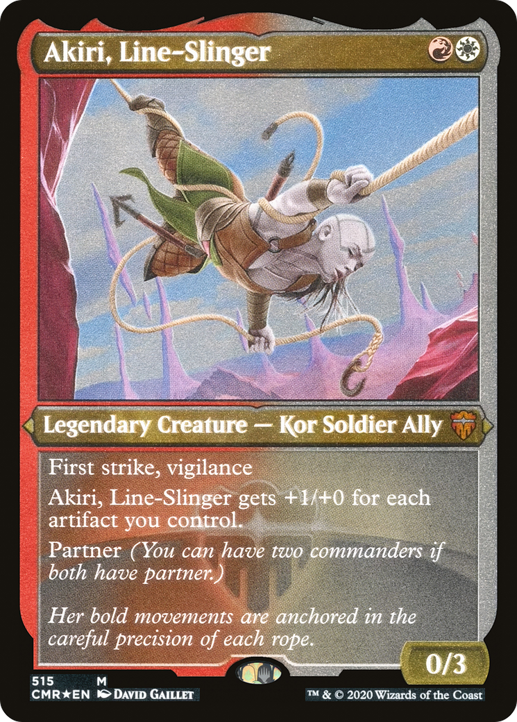 Akiri, Line-Slinger (Foil Etched) (CMR-515) [Commander Legends] Foil