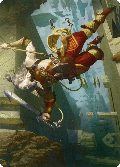 Cliffhaven Sell-Sword // Cliffhaven Sell-Sword (AZNR-038) (Borderless) [Zendikar Rising Art Series] Foil