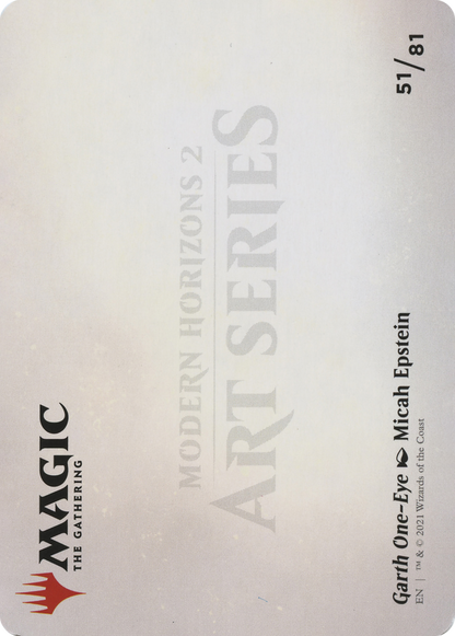 Garth One-Eye // Garth One-Eye (AMH2-051) (Borderless) [Modern Horizons 2 Art Series] Foil
