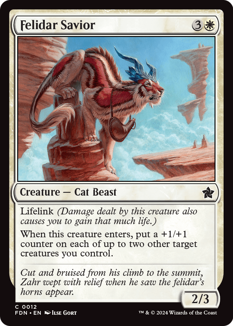 Felidar Savior (FDN-012) [Foundations] Foil