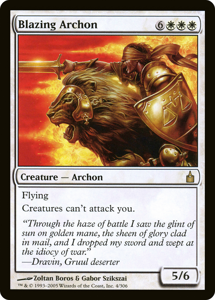 Blazing Archon (RAV-004) [Ravnica: City of Guilds]