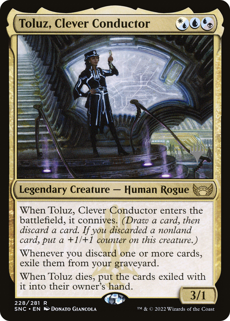 Toluz, Clever Conductor (PPSNC-228) [Promo Pack: Streets of New Capenna Promos] Foil