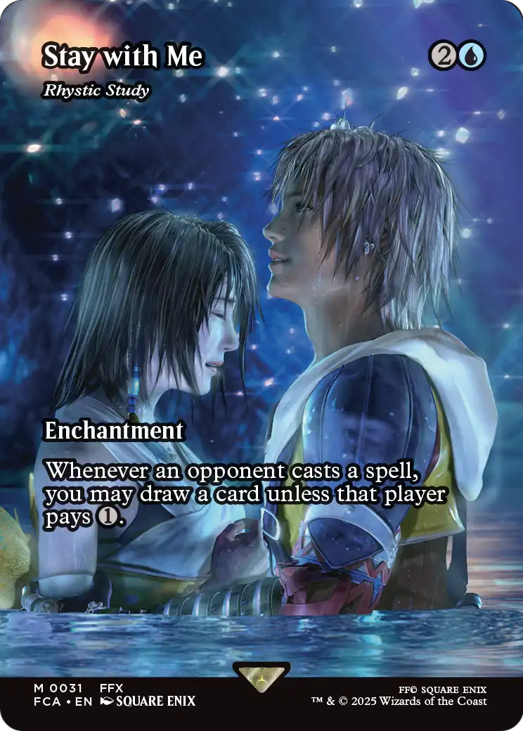 Stay with Me - Rhystic Study (Showcase) (FCA-031) (Borderless) [FINAL FANTASY: Through the Ages]