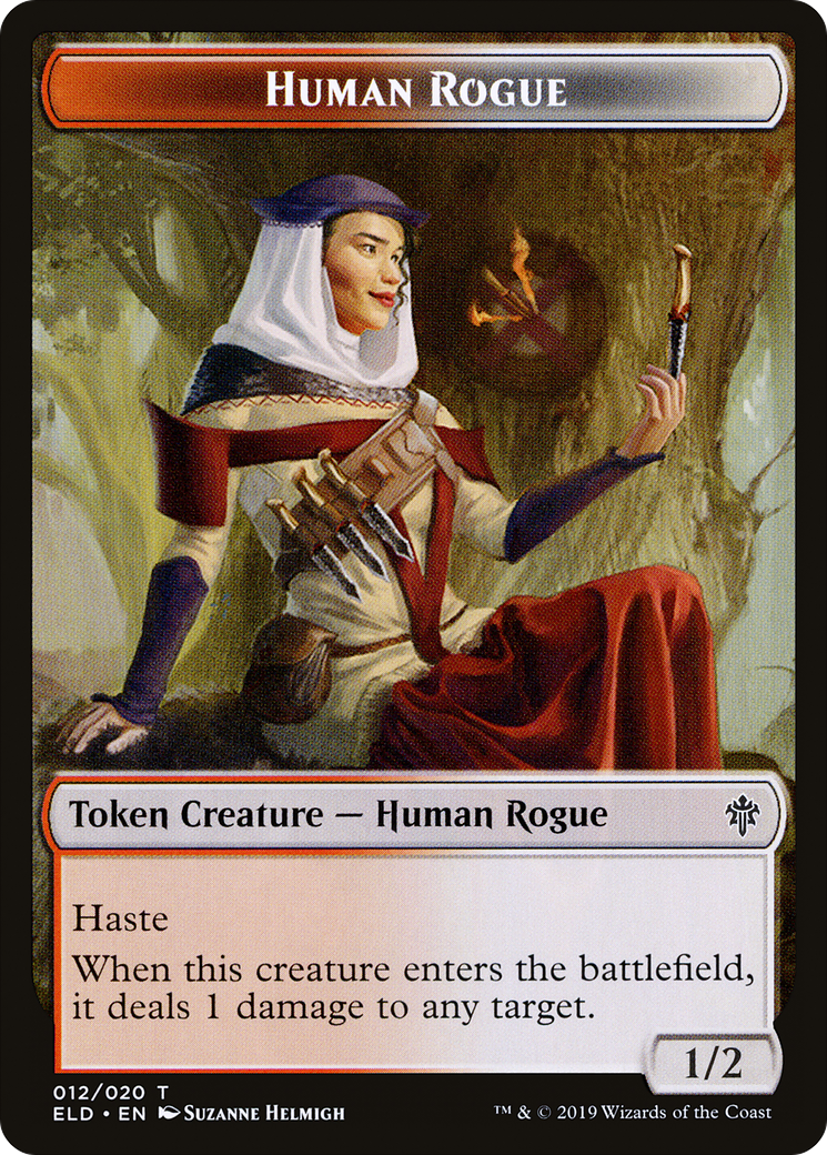 Human Rogue (TELD-012) [Throne of Eldraine Tokens] Foil