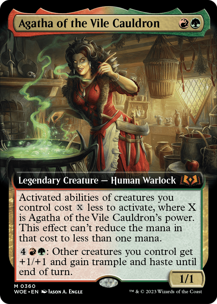 Agatha of the Vile Cauldron (Extended Art) (WOE-360) [Wilds of Eldraine] Foil