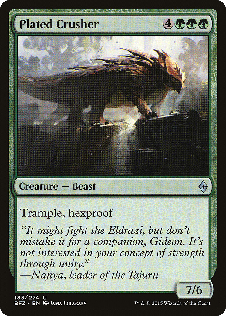 Plated Crusher (BFZ-183) [Battle for Zendikar] Foil