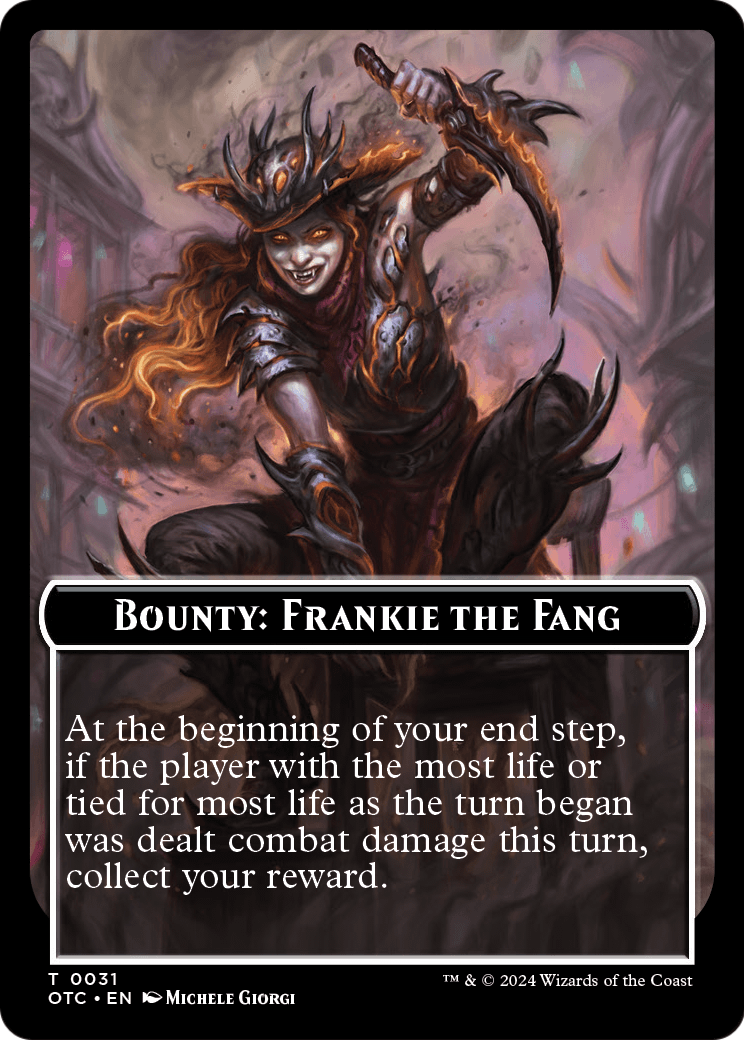 Bounty: Frankie The Fang // Wanted! (TOTC-031) [Outlaws of Thunder Junction Commander Tokens] Foil