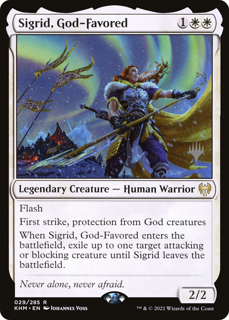 Sigrid, God-Favored (PPKHM-029) [Promo Pack: Kaldheim Promos]