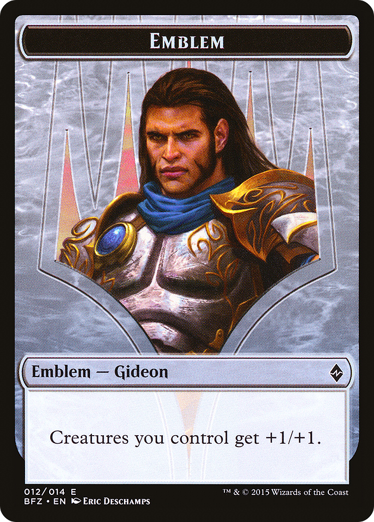 Emblem - Gideon, Ally of Zendikar (BFZ-012) [Battle for Zendikar Tokens]